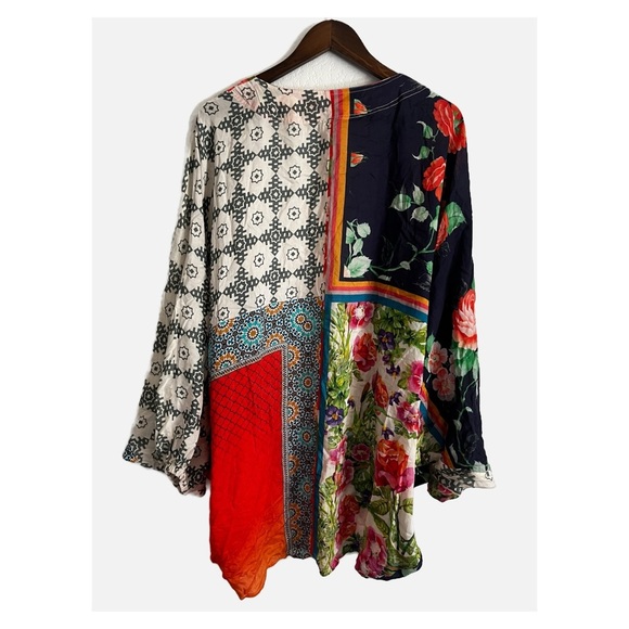 Anthropologie Akemi Kin Boho Floral Patchwork Kimono Jacket - Picture 4 of 9